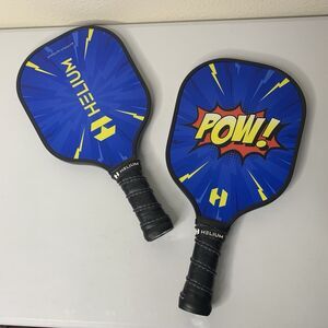 Pickleball Paddles Helium Lot 2 Pack POW! Lightweight Children’s 12 Under Blue